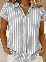 María Rosa | Blusa a rayas de manga corta