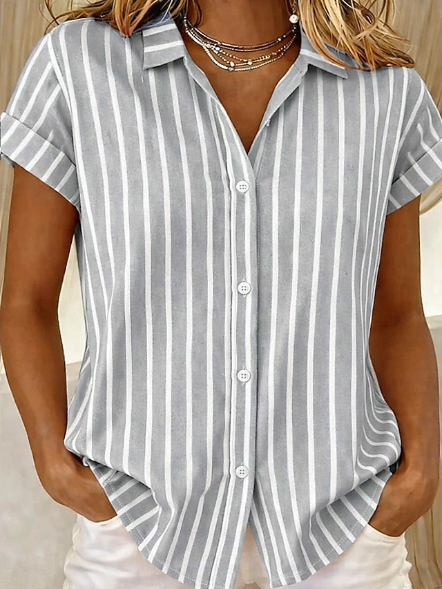 María Rosa | Blusa a rayas de manga corta