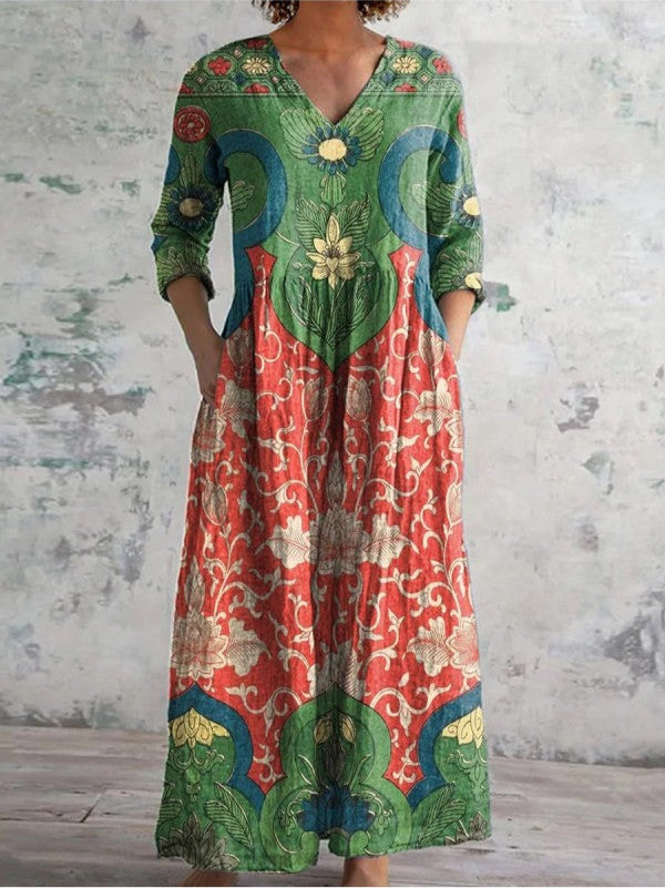 Celestine | Vestido Largo con Estampado Floral