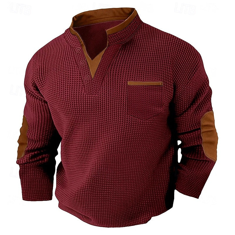Vladimir | Polerón henley de textura waffle