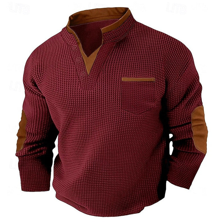 Vladimir | Polerón henley de textura waffle