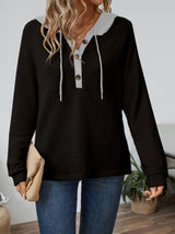Fedora | Hoodie con botones y textura waffle