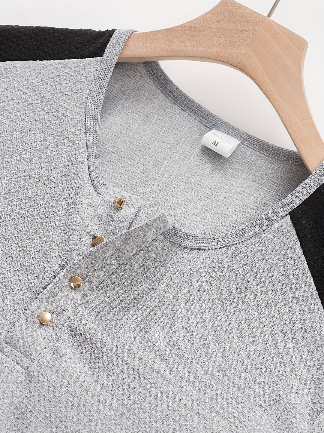 Gunther | Polera henley manga larga con textura