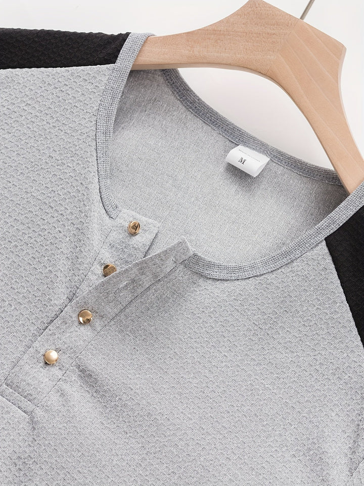 Gunther | Polera henley manga larga con textura