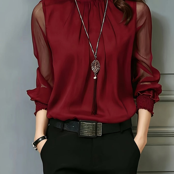 Ariela | Blusa manga larga con cuello alto