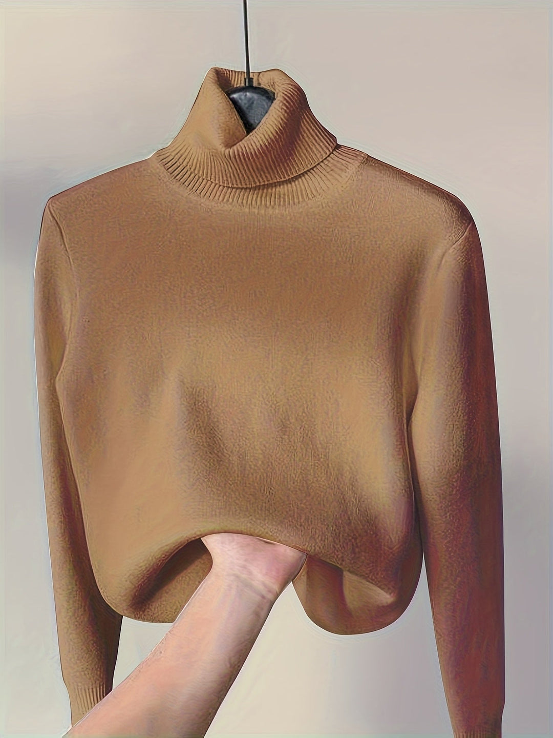 Linda | Sweater cuello alto con forro afelpado