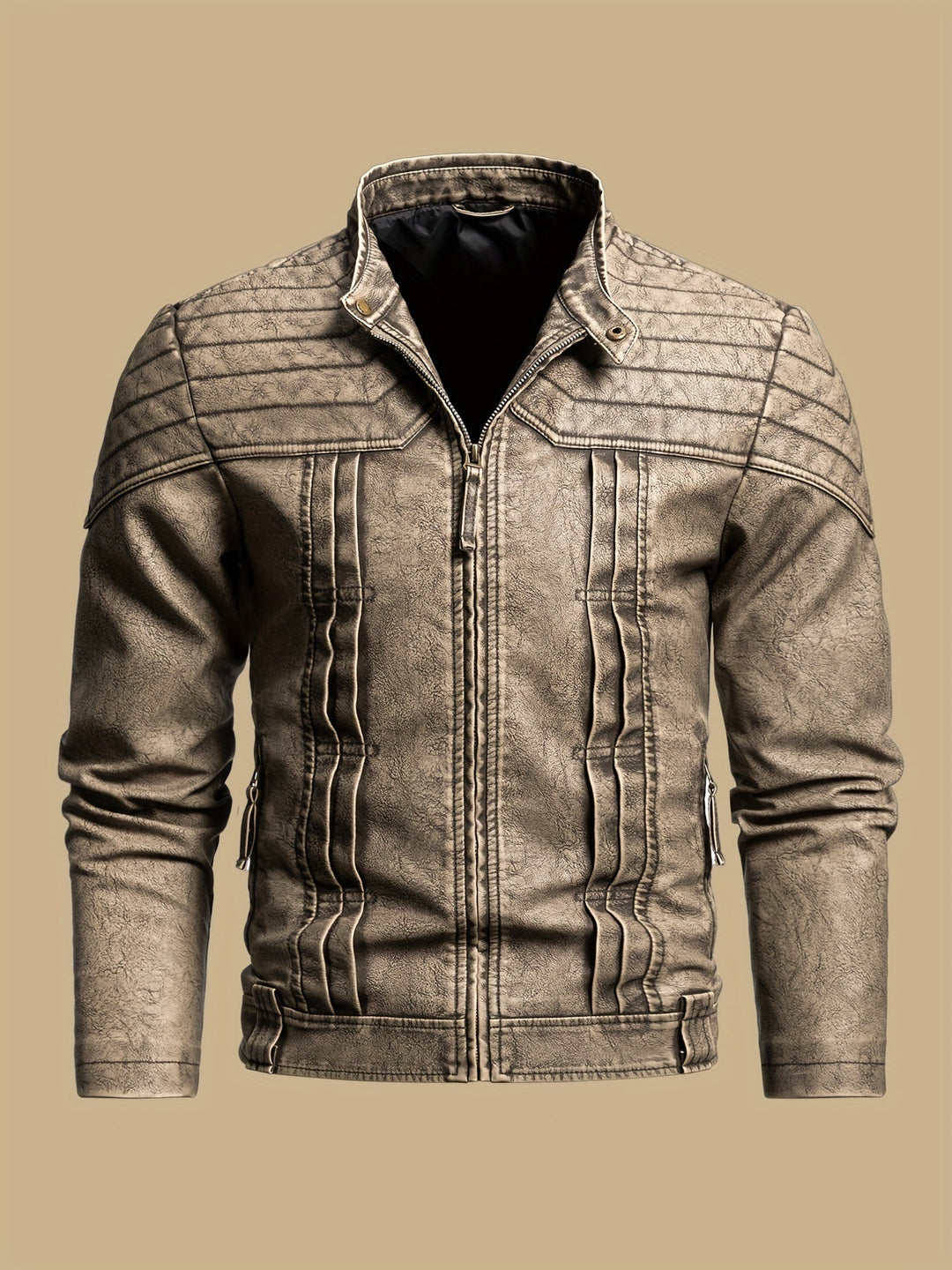 Zacarías | Chaqueta moto efecto lavado