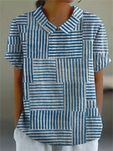 Alanis | Blusa de rayas patchwork