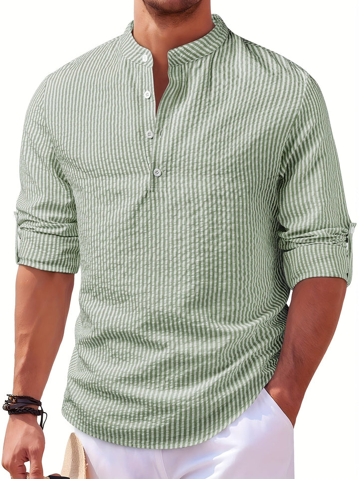 Cariqueo | Camisa henley a rayas