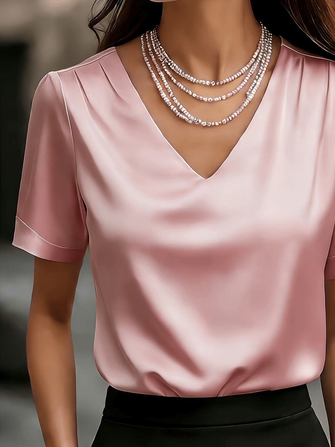 Elicura | Blusa drapeada cuello V