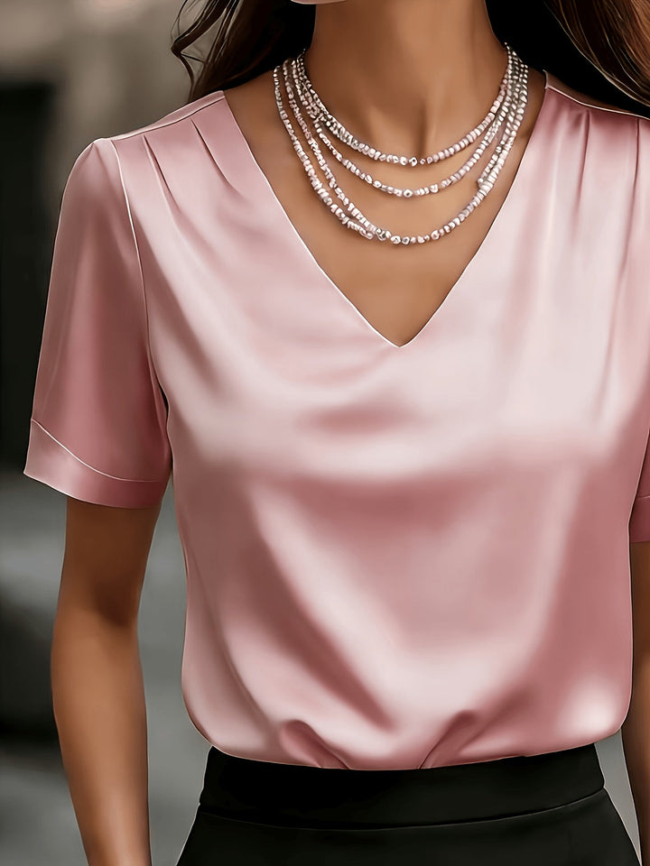 Elicura | Blusa drapeada cuello V