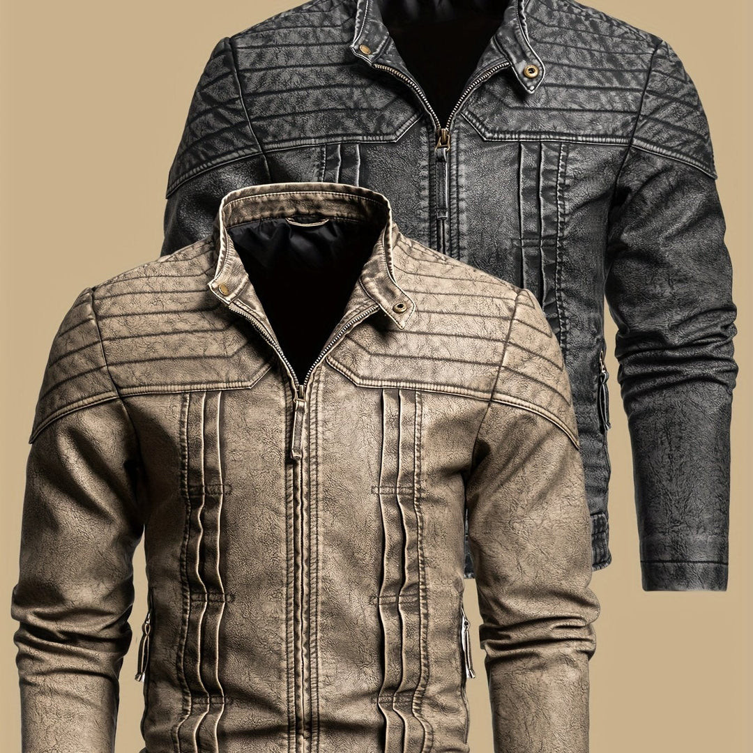 Zacarías | Chaqueta moto efecto lavado