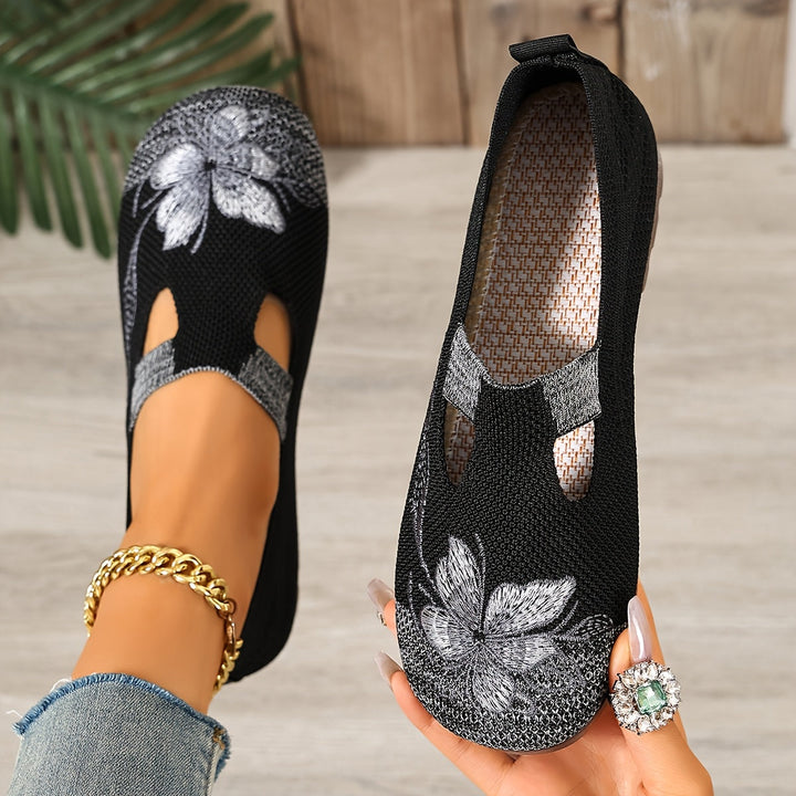 Alexandra | Balerinas bordadas sin cordones
