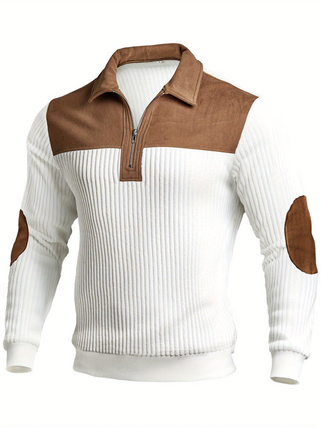 Dante | Sweater bicolor con cierre corto