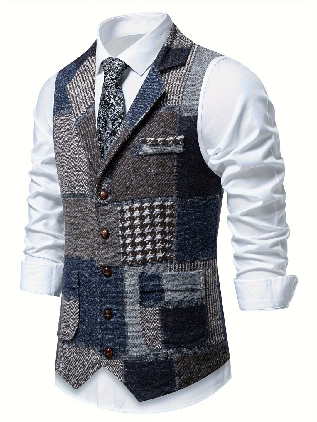 Demian | Chaleco de vestir patchwork