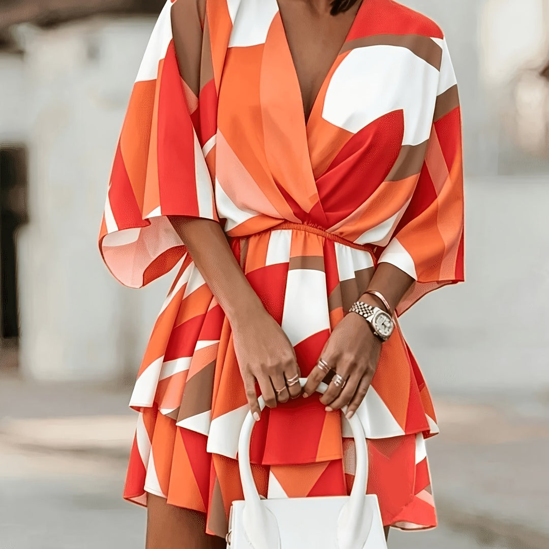 Hilaria | Vestido cruzado manga murciélago