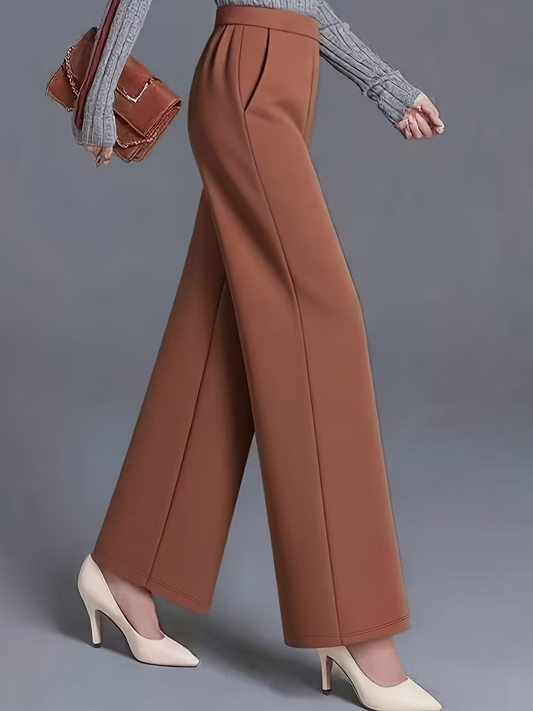 Saray | Pantalones de tiro alto y pierna ancha