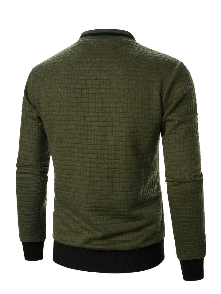 Anthony | Chaqueta bomber con textura y cierre completo