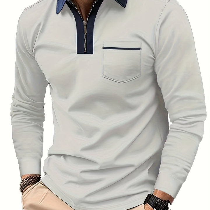 Ernesto | Polera polo con cuello en contraste y cierre