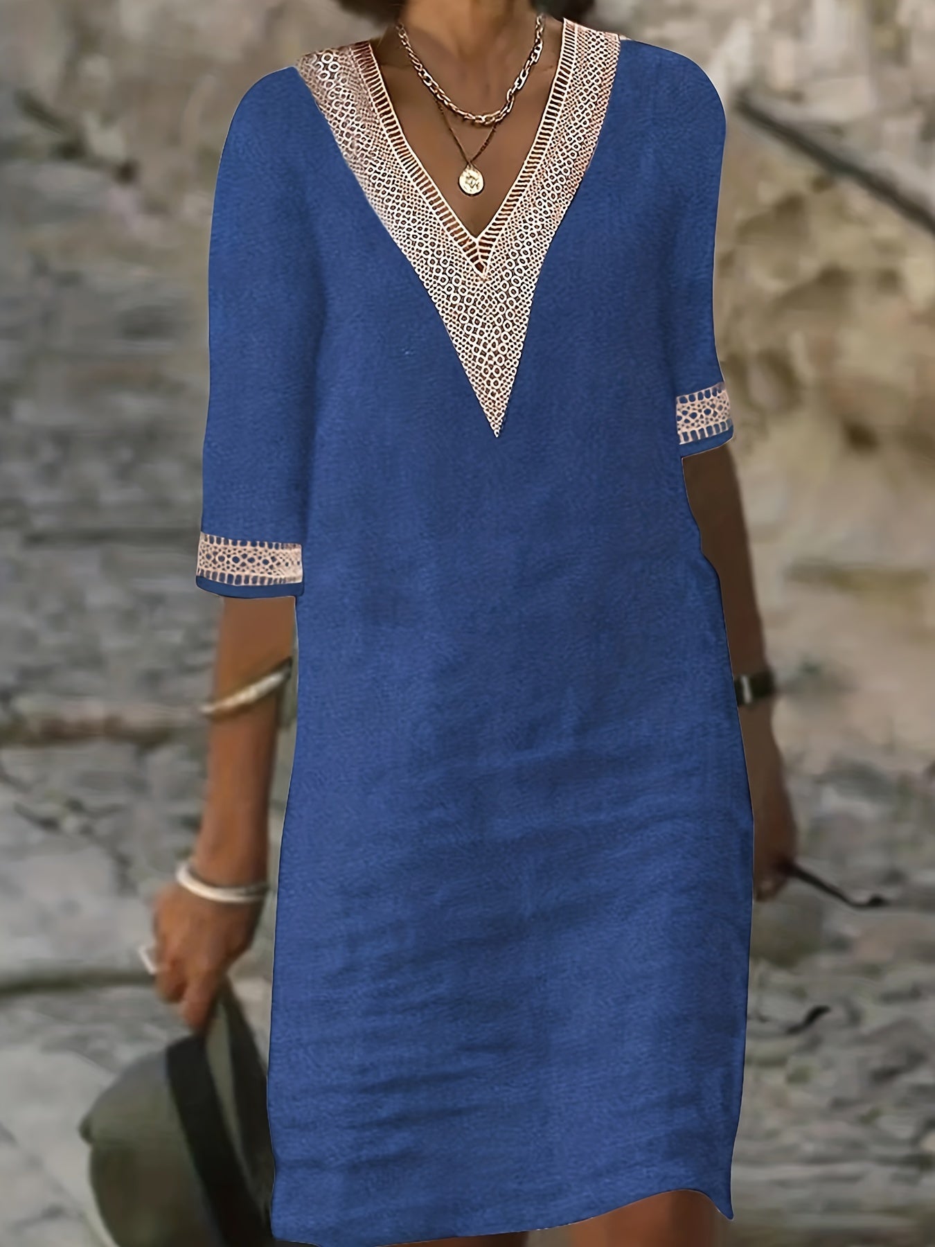 Lucía | Vestido con Cuello en V Elegante