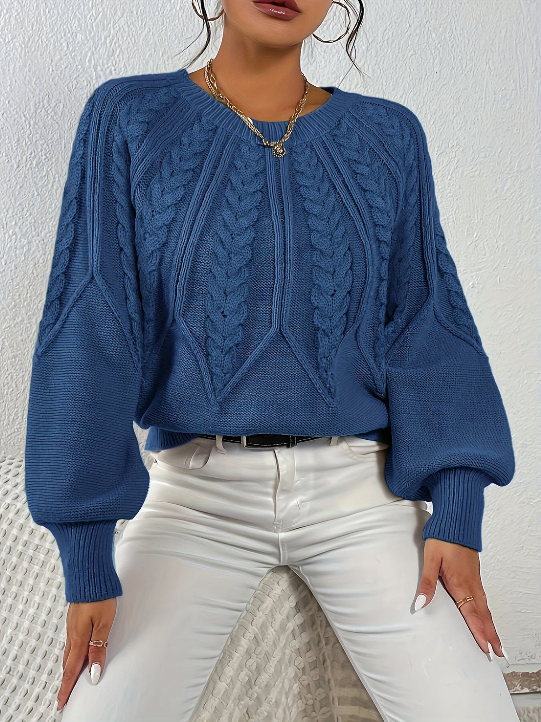 Sarita | Sweater de punto trenzado holgado