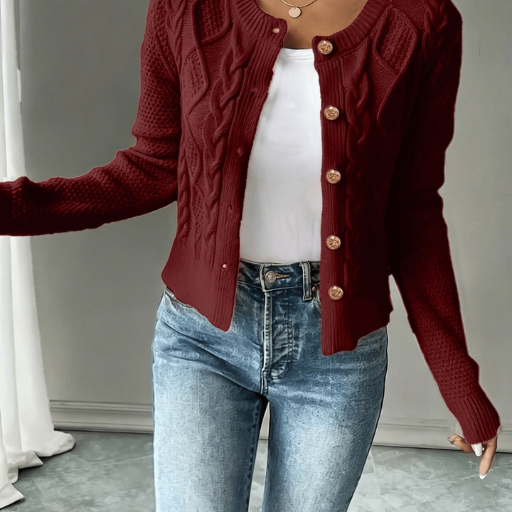 Begoña | Cardigan de punto trenzado con botones