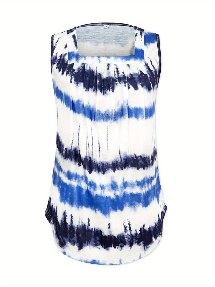 Cinthia | Blusa sin mangas de escote cuadrado