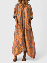 Fresia | Vestido largo oversize con bolsillos