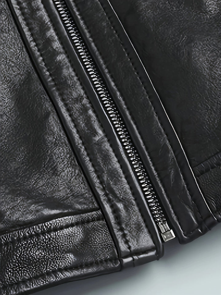 Héctor | Chaqueta moto cuello alto