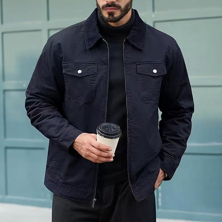 Bastián | Chaqueta de cuello contrastado