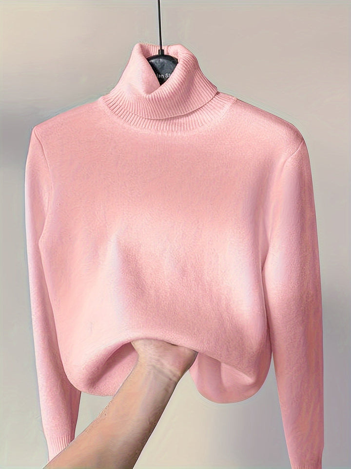 Linda | Sweater cuello alto con forro afelpado