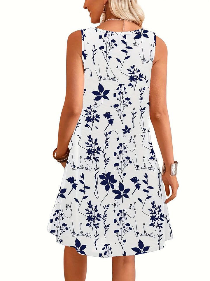 Yuri | Vestido sin mangas con estampado floral