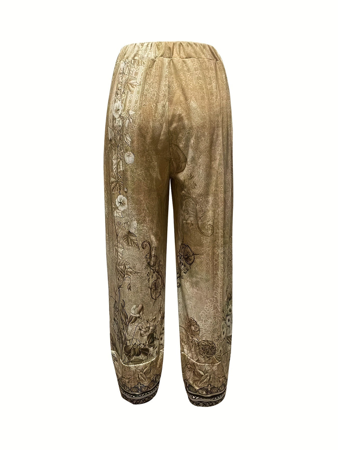 Aymara | Pantalón capri con estampado botánico