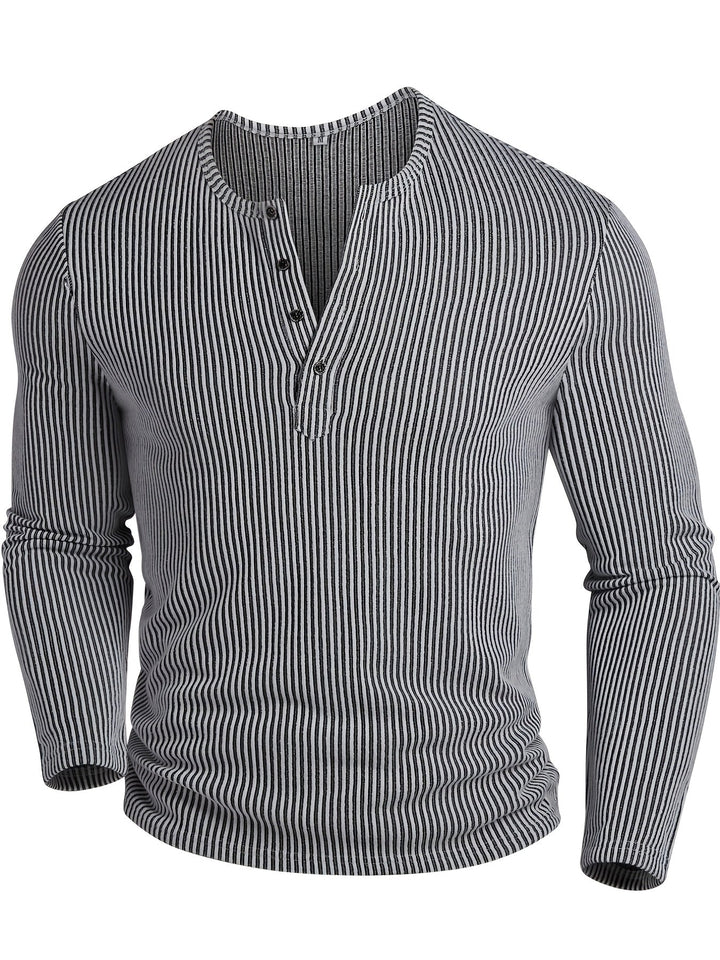 Fabián | Polera henley acanalada