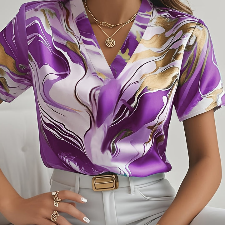 María Sol | Blusa con estampado de ondas