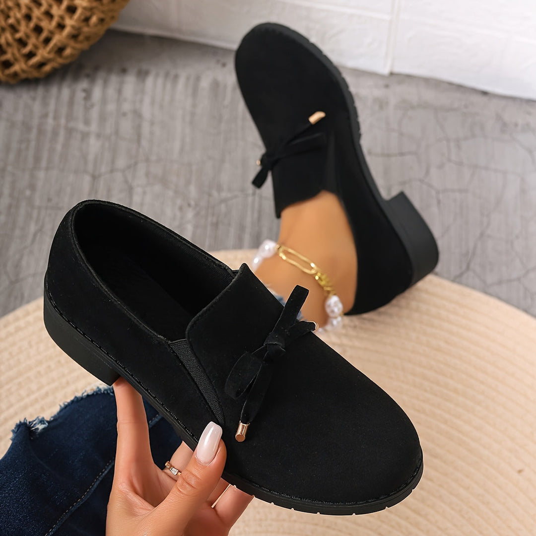 Ciriaca | Mocasines con moño y taco bajo