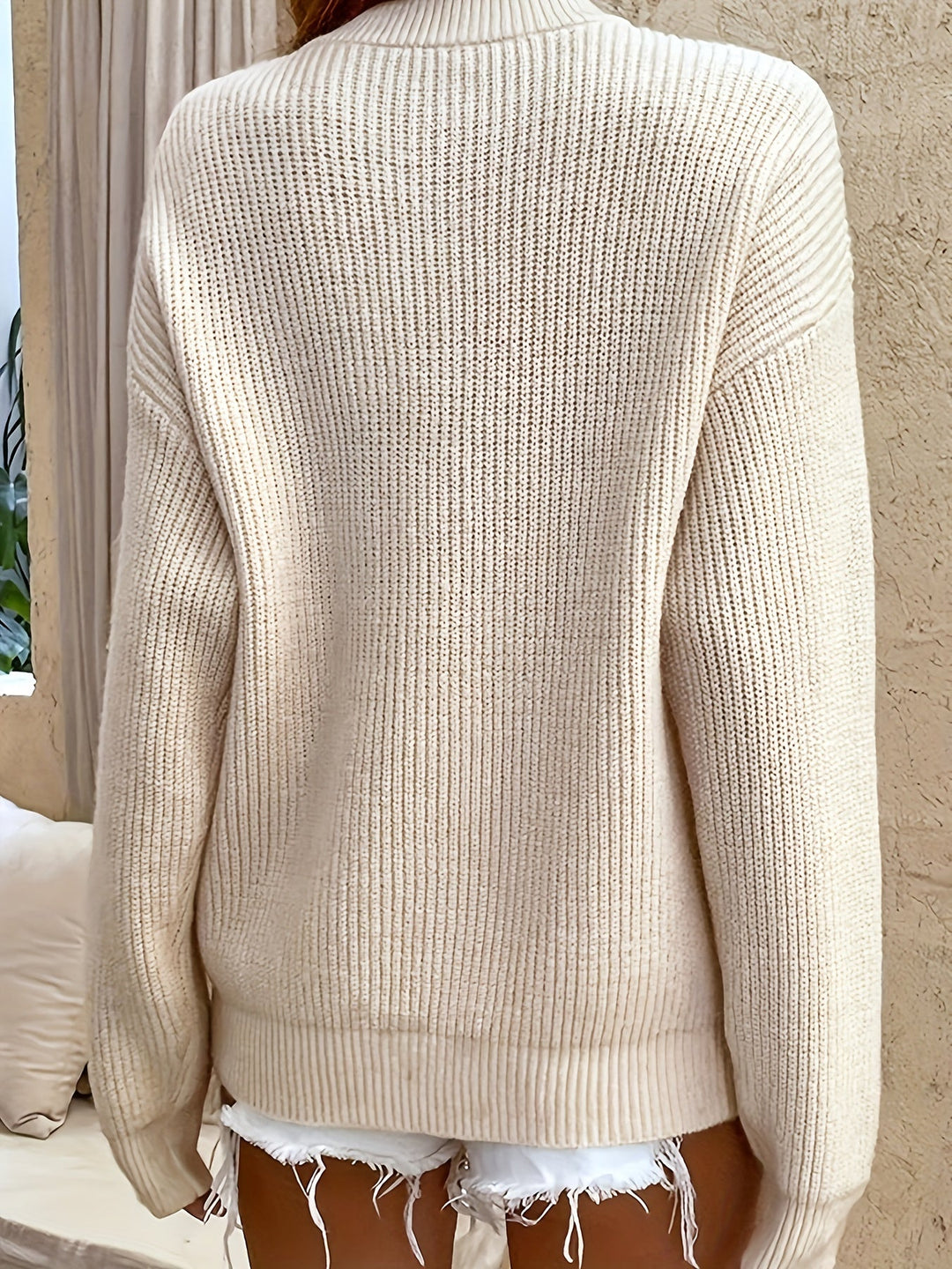 Ximena | Sweater acanalado con botones