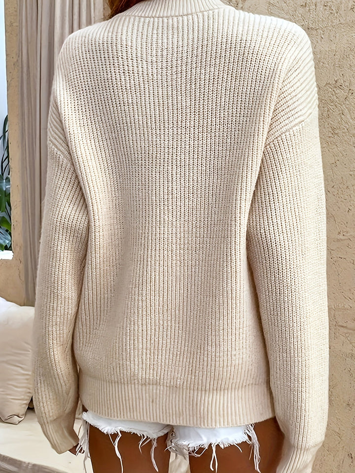Ximena | Sweater acanalado con botones