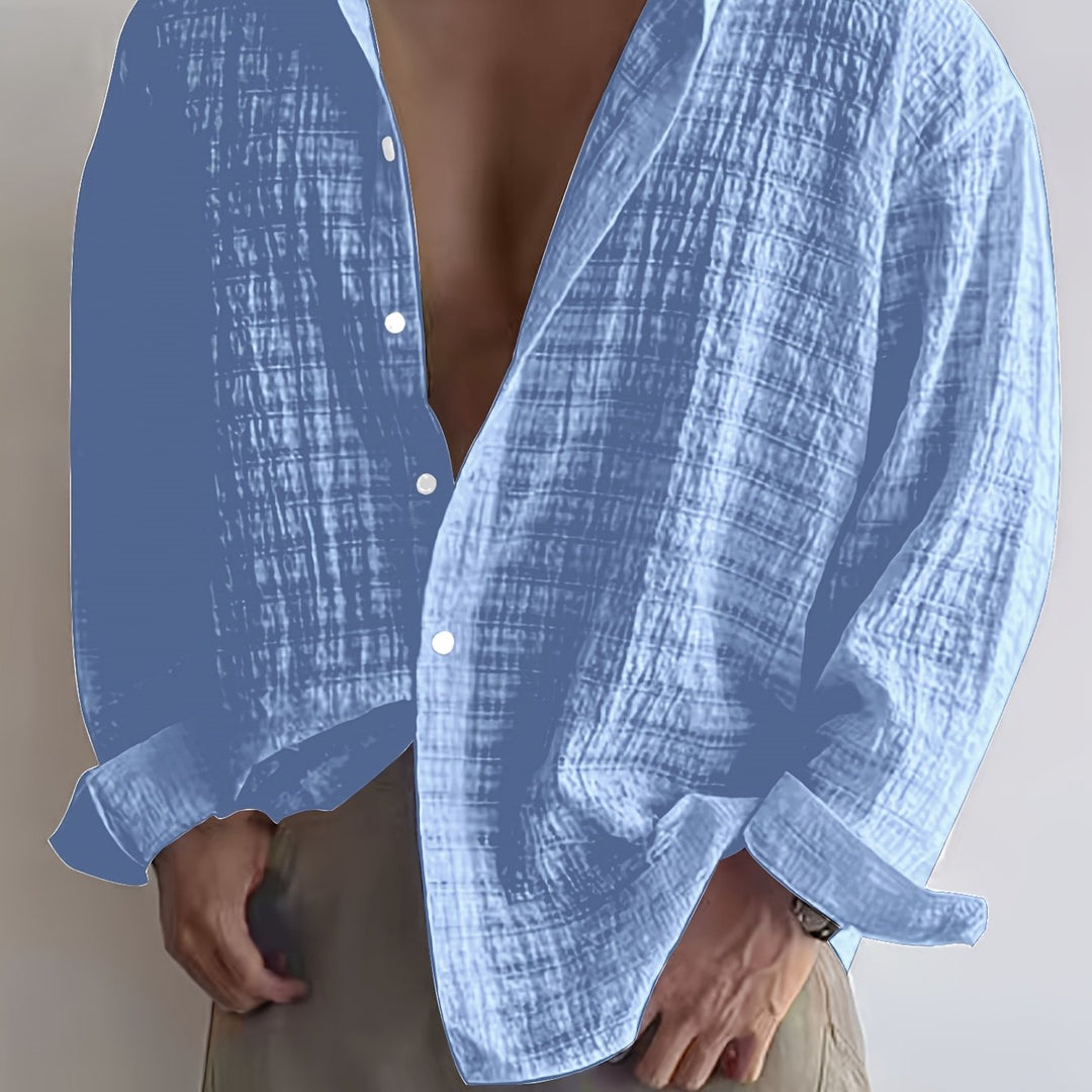 Washington | Camisa manga larga de textura relajada