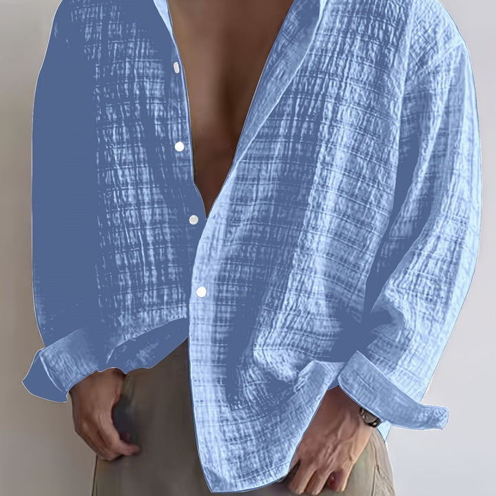 Washington | Camisa manga larga de textura relajada