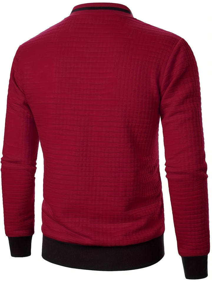 Anthony | Chaqueta bomber con textura y cierre completo