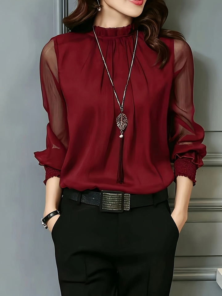 Ariela | Blusa manga larga con cuello alto