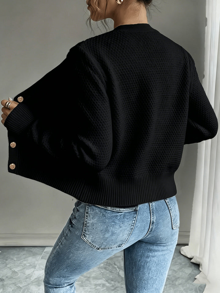 Begoña | Cardigan de punto trenzado con botones