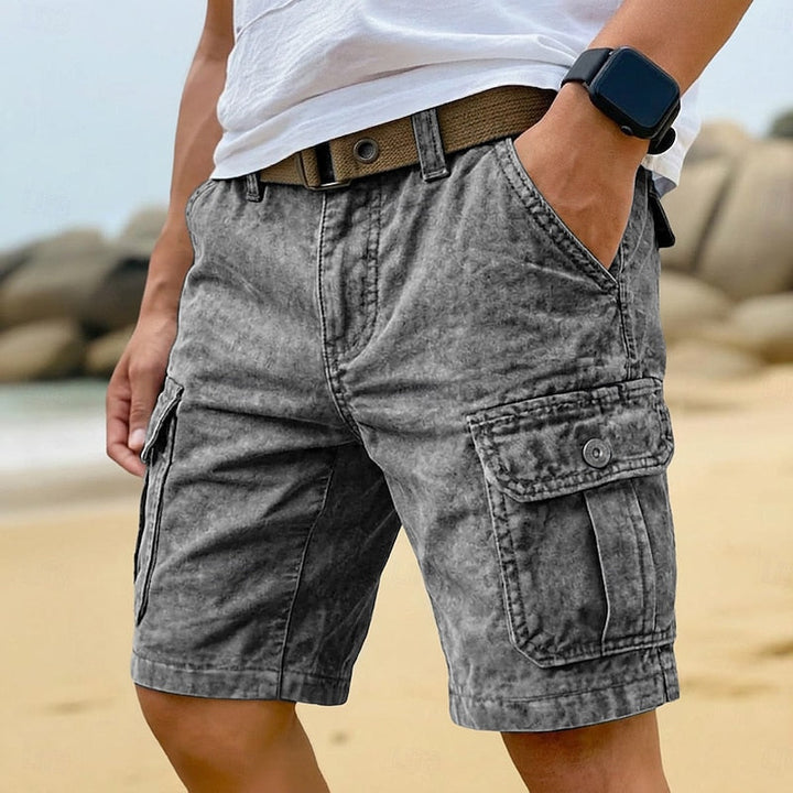 Agustín | Short cargo desgastado