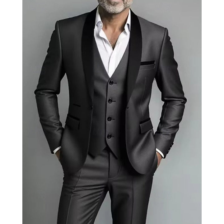Fredy | Traje de tres piezas con solapa chal