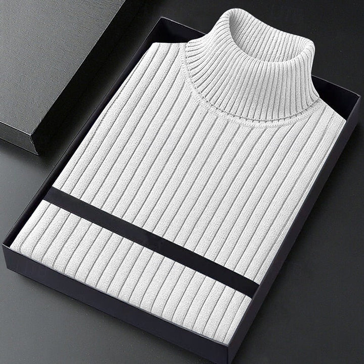 Erasmo | Sweater cuello alto acanalado