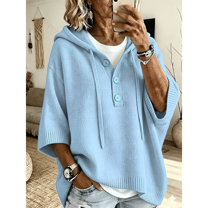 Violeta | Sweater tejido con capucha