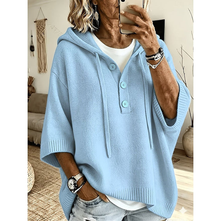 Violeta | Sweater tejido con capucha
