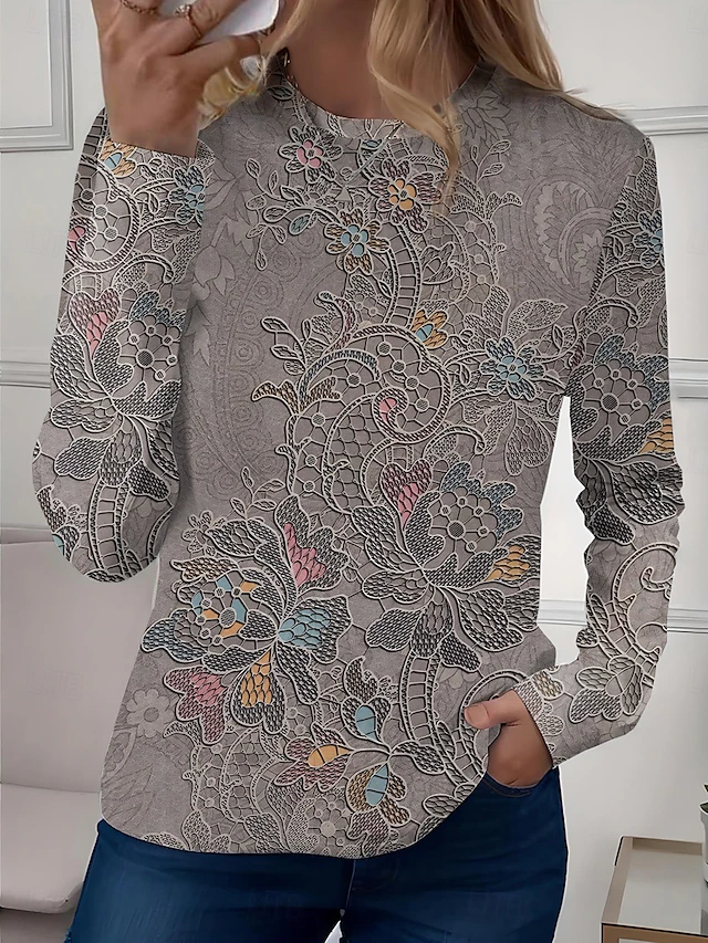 Laura Andrea | Túnica estampada de manga larga