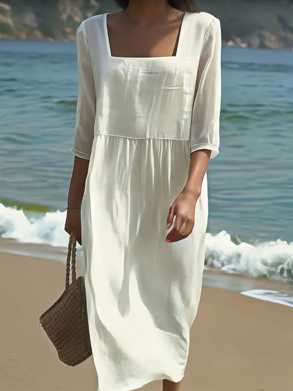 Estela | Vestido de Lino Casual